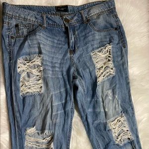 Girlfriend distressed jeans